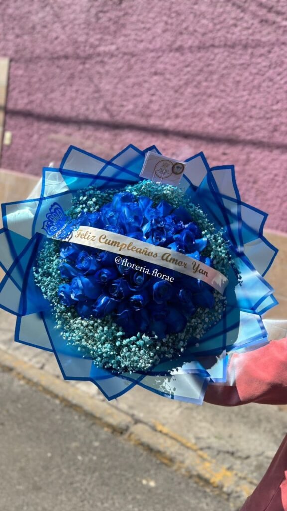 ramo azul para novio