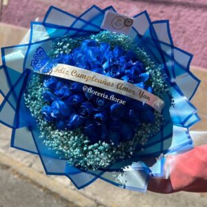 ramo azul para novio