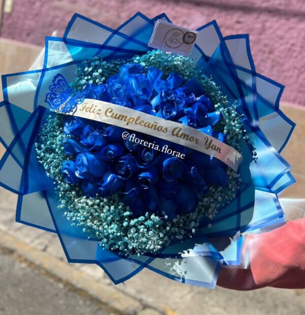 ramo azul para novio