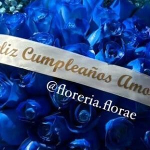 ramo azul para novio