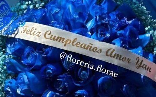 ramo azul para novio