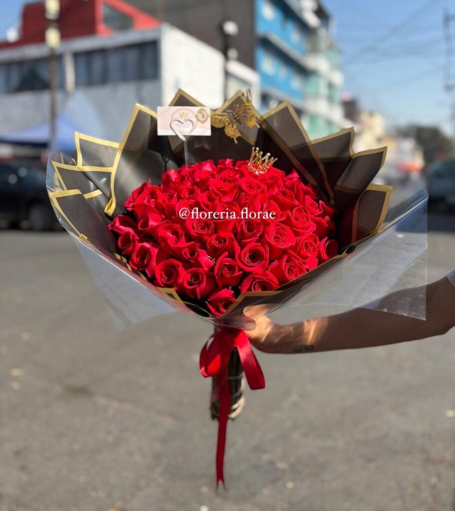 ramo 50 rosas rojas amore