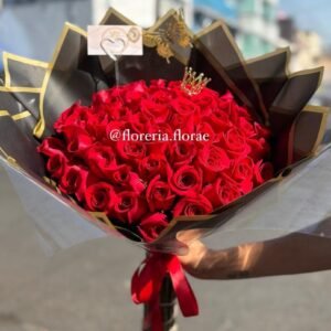 ramo 50 rosas rojas amore