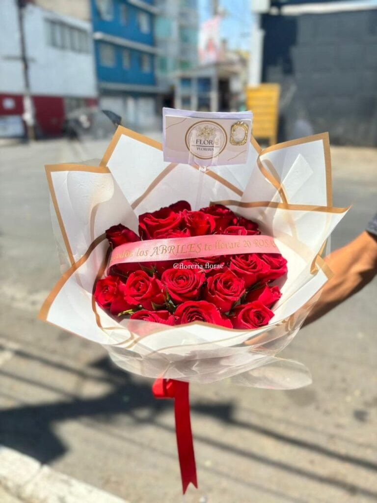 en todos los abriles te llevare 20 rosas ramo