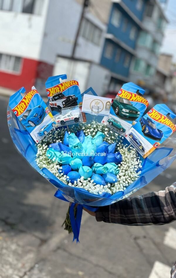 ramo azul de hotwheels