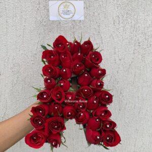 inicial con rosas