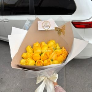 24 rosas amarillas
