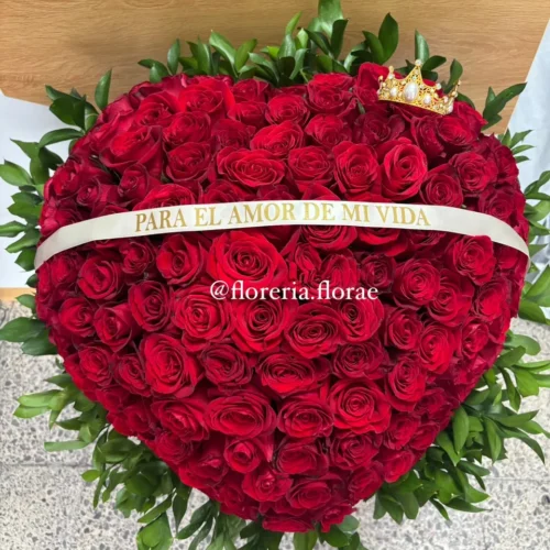 caja corazon en 3d rosas rojas enviar en cdmx