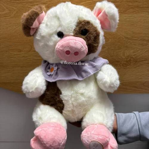 Peluche de puerquito rosado de felpa suave para regalo.