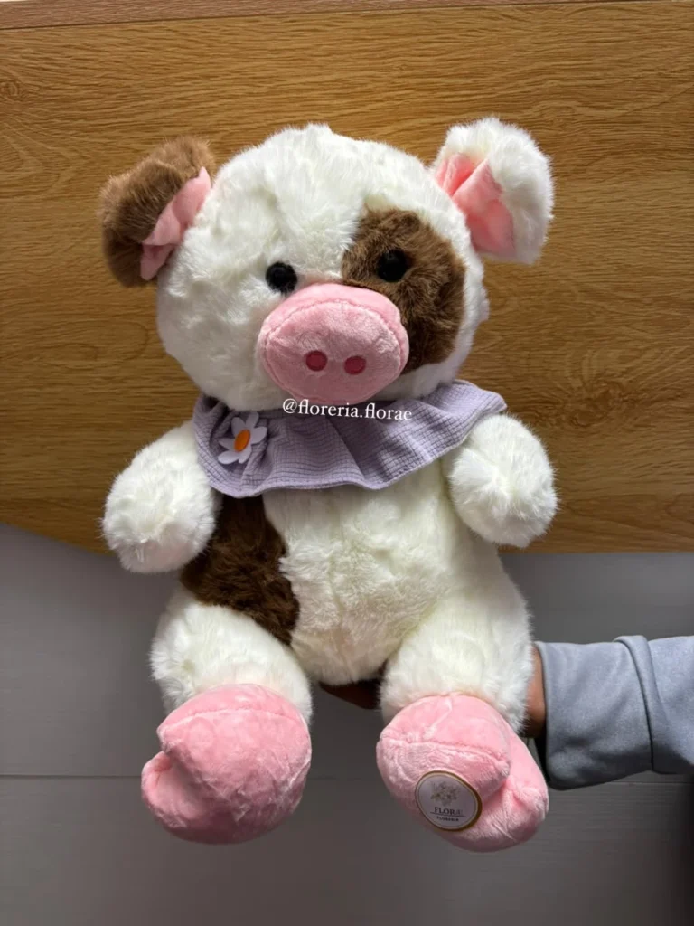 Peluche de puerquito rosado de felpa suave para regalo.